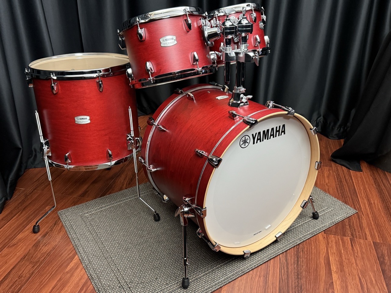 Yamaha Drums Tour Custom Maple 4pc Candy Apple Satin Kit TMP2F4CAS