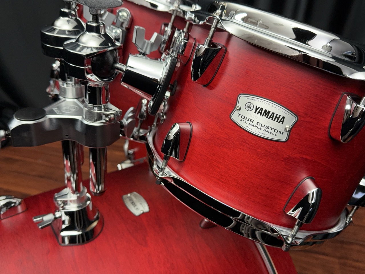Yamaha Drums Tour Custom Maple 4pc Candy Apple Satin Kit TMP2F4CAS - Image 2