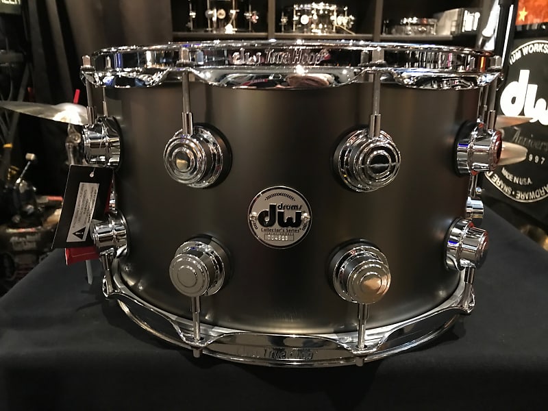 DW Drums new Drum Workshop 8x14" Collector's Snare Black Satin over Brass w/ Chrome