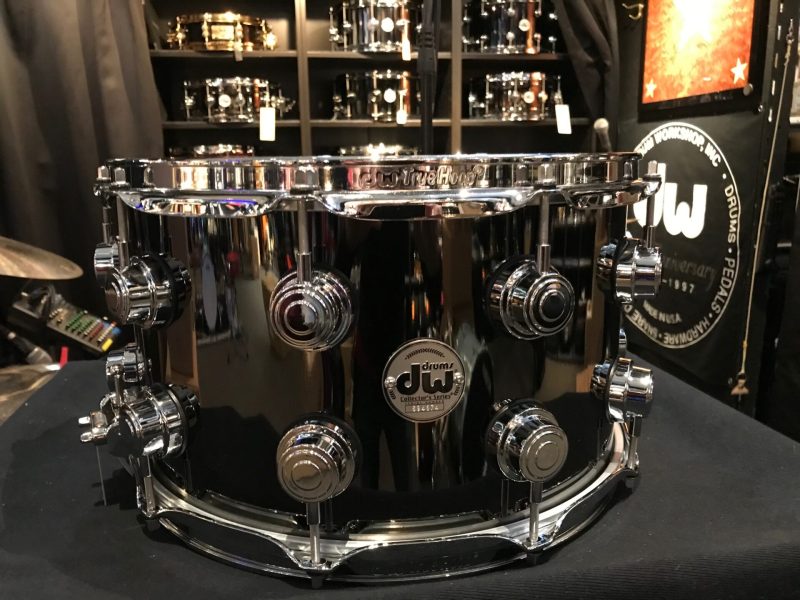 DW Drums Collector Series B-Stock 8x14 Black Nickel Over Brass Snare Drum With Chrome Hardware DRVB0814SVC(B)