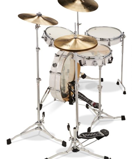 DW Drums Low Pro White Marine 4pc Performance Series Maple Compact Kit