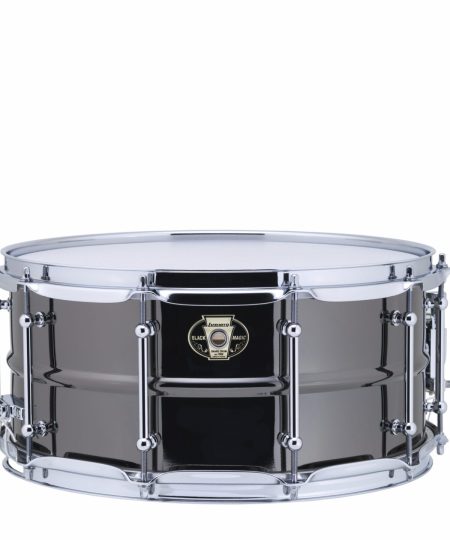 Ludwig LW6514C Black Magic 6.5x14 Tube Lug Snare Drum Brass with Chrome Hardware