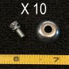 Ludwig Parts 10-pack P260A 8-32 Lug Mounting Screws Cup Washers for Metal Snares