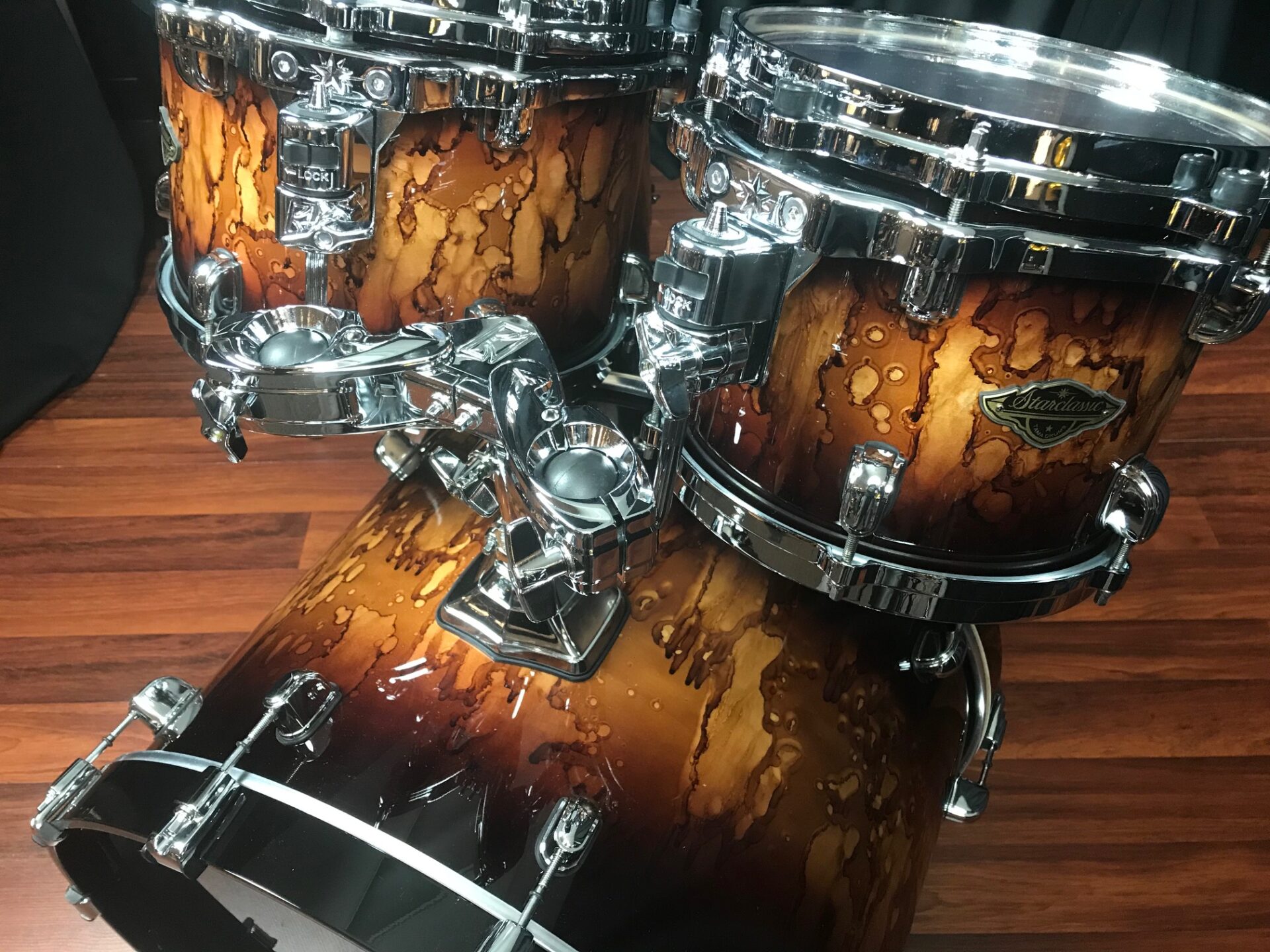 Tama Drums Starclassic Walnut / Birch WBS52LS MBR Molten Brown Burst 5pc WB kit - Image 2