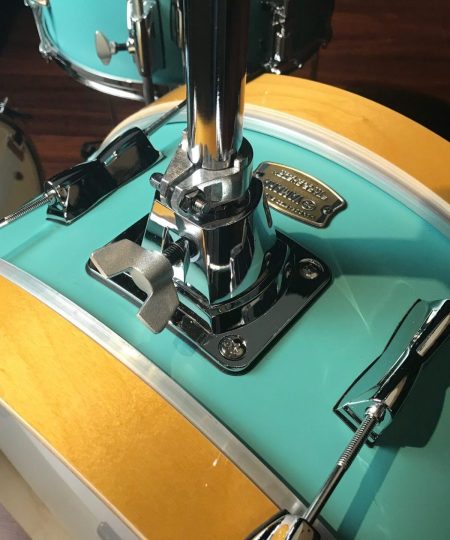 Alternative view of Yamaha Stage Custom Hip Compact Birch Matte Surf Green 4pc Drum Set