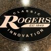 Rogers embossed Metal logo sign 8 in. x 12 in. RA-RMLS