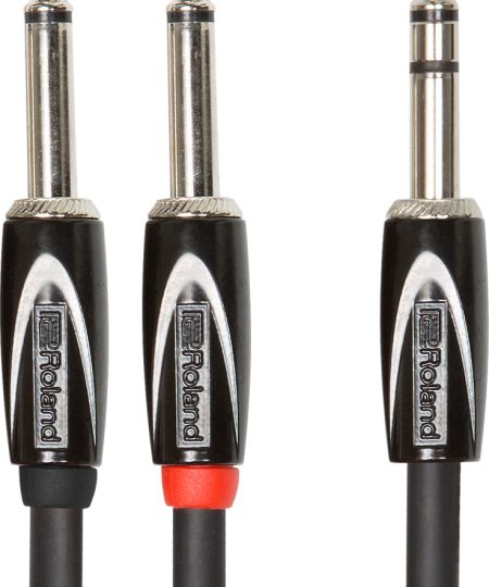 Roland Black Series High Quality TRS Male-Dual Quarter Inch Interconnect Ten Foot Cable