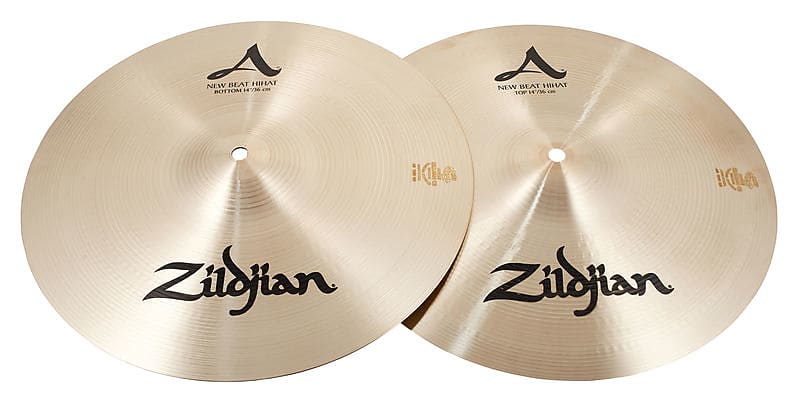 Zildjian 14 in. A Series New Beat Hi Hat Cymbal Pair  A0133 Traditional Finish