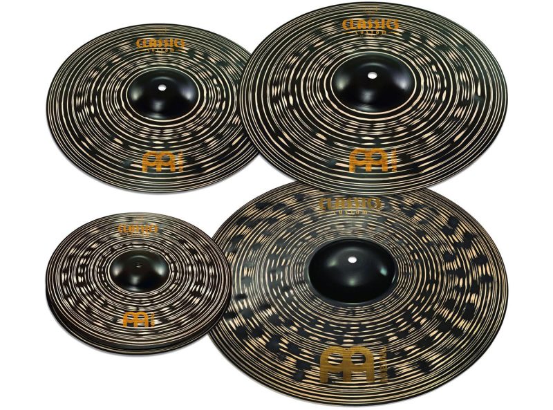Meinl Set Classics Custom Dark Cymbal Pack 14h/16c/20r With Free 18 Crash