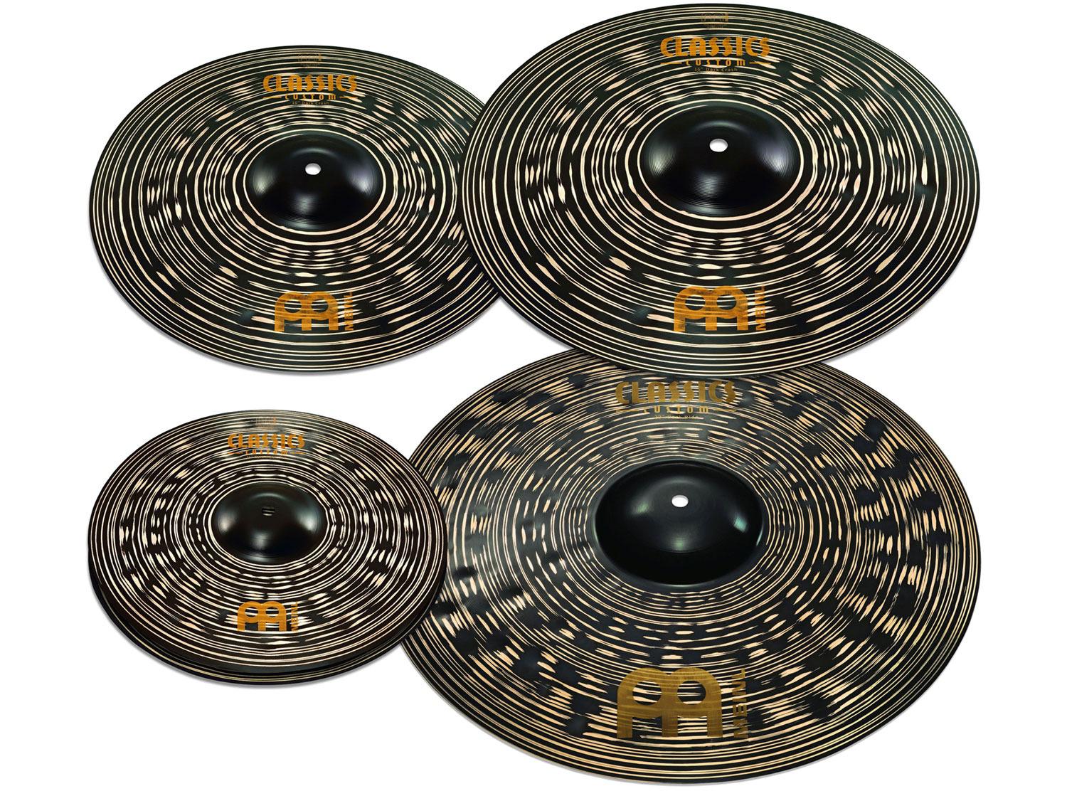 Meinl Set Classics Custom Dark Cymbal Pack 14h/16c/20r With Free 18 Crash