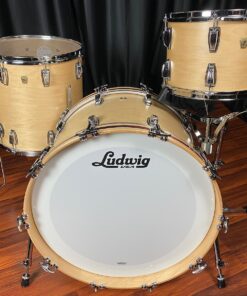 Ludwig Classic Maple Natural Satin 3pc Drum Set Front View