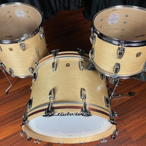 Ludwig Classic Maple Natural Satin 3pc Drum Set Top View