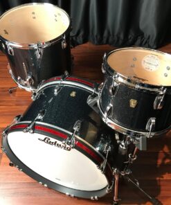Ludwig Classic Maple Stingray two Black Sparkle three piece Drum Set