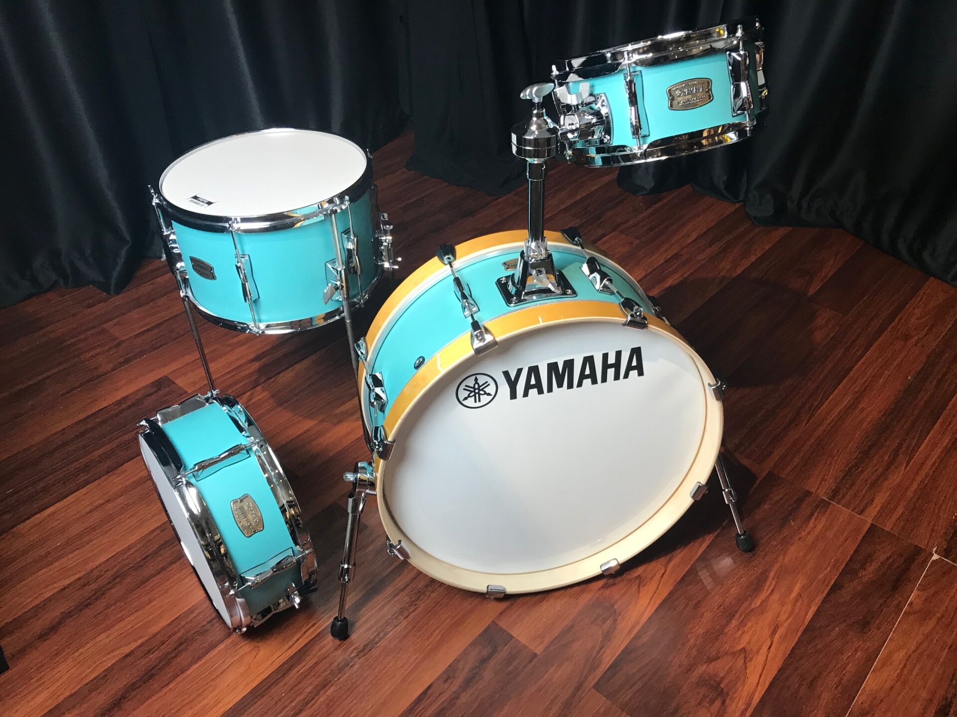 Yamaha Stage Custom Hip Compact Birch Matte Surf Green 4pc Drum Set