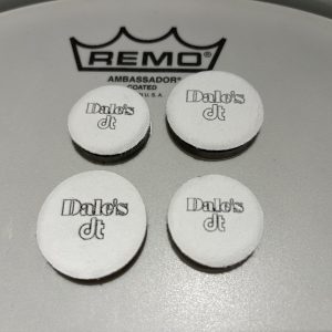 DrumTacs 4 Pack White on Snare Head