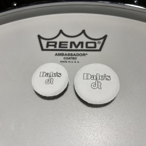 DrumTacs 2 Pack White on Snare Head