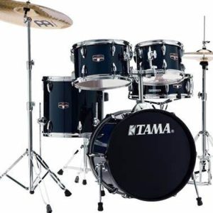 TAMA Imperialstar Dark Blue Kit w/ 18 in. Bass w/ Stands, Pedal, Meinl Cymbals, and Throne