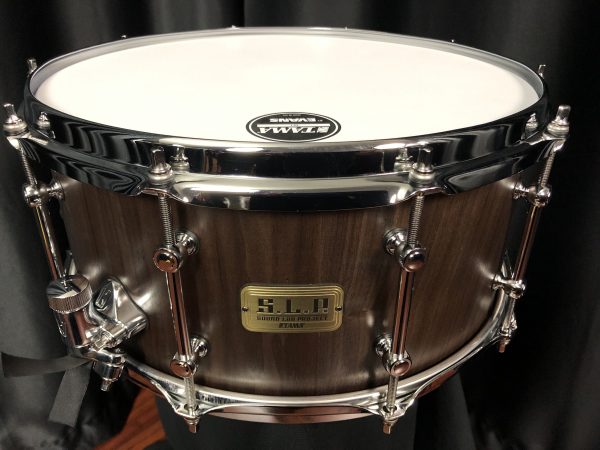 Tama S.L.P. G-Walnut 6.5 by 14 inch matte black snare drum