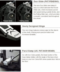 TAMA Iron Cobra Bass Drum Single Pedal HP600D Duo Glide 6 Tama HP600D features