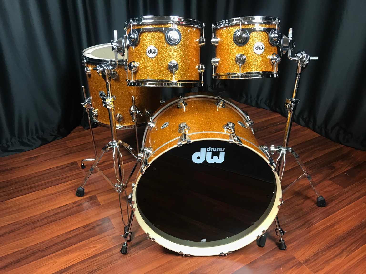 DW drums sets Collector's Pure Maple 333 Burnt Orange Glass Drum