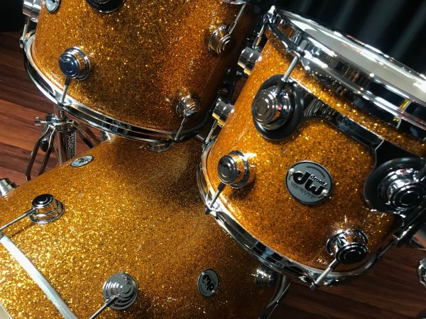 DW drums sets Collector’s Pure Maple 333 Burnt Orange Glass Drum Workshop 4pc kit