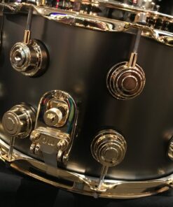 DW Drums Drum Workshop 8×14 in. Collector’s Snare Black Satin Brass w/ Gold