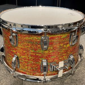 Ludwig Classic Maple 8×14 Snare Drum Rare Citrus Mod Glass Used