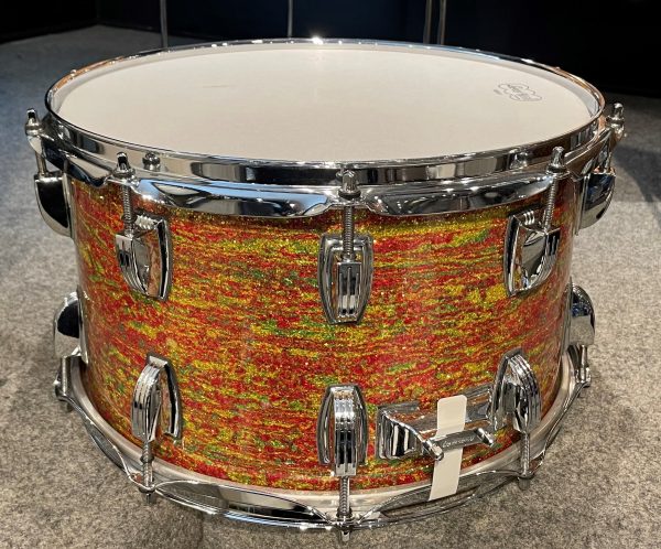 Ludwig Classic Maple 8×14 Snare Drum Rare Citrus Mod Glass Used