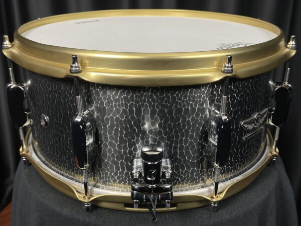 Snare Butt on Tama Drums Star Reserve Hand Hammered Aluminum 6.5 x 14 snare TAS1465H