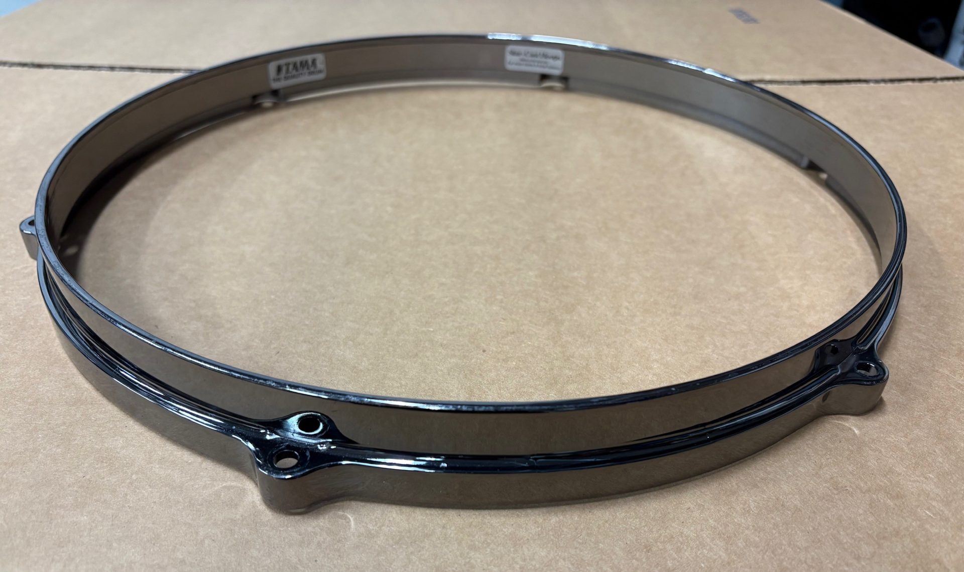 TAMA Parts Demo Starclassic Die Cast 13 in. 6 ear Hoop Black Nickel 1 Tama Demo Starclassic Black Nickel Die Cast 13 inch 6 ear hoop