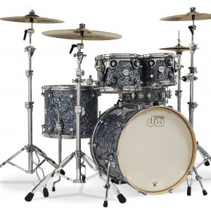 DW Design Series Maple 5pc Drum Set Silver Slate Marine