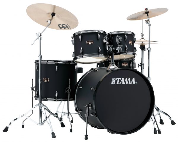 Tama Drums Imperialstar Blacked Out Black 5pc Set Complete with Hardware, Meinl Cymbals, Throne