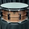 Ludwig brushed copper acro six point five by fourteen inch snare drum