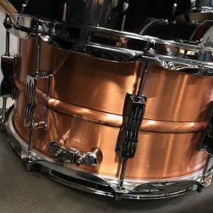Ludwig drums Brushed Copper Acro 6.5 x 14″ Snare Drum With P86 Throw-Off LC654B