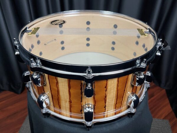 Tama Starclassic Performer 6.5x14 Snare Drum Caramel Aurora Snare Side