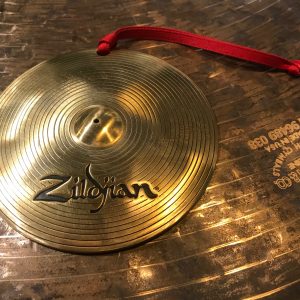 Zildjian Metal Cymbal Ornament w/ Stamp and Hanger Great Drummer Gift