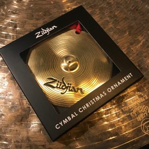 Zildjian Metal Cymbal Ornament w/ Stamp and Hanger Great Drummer Gift