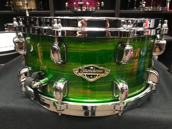 Tama Starclassic Walnut and Birch 6.5×14 Snare Drum Lacquer Shamrock Oyster
