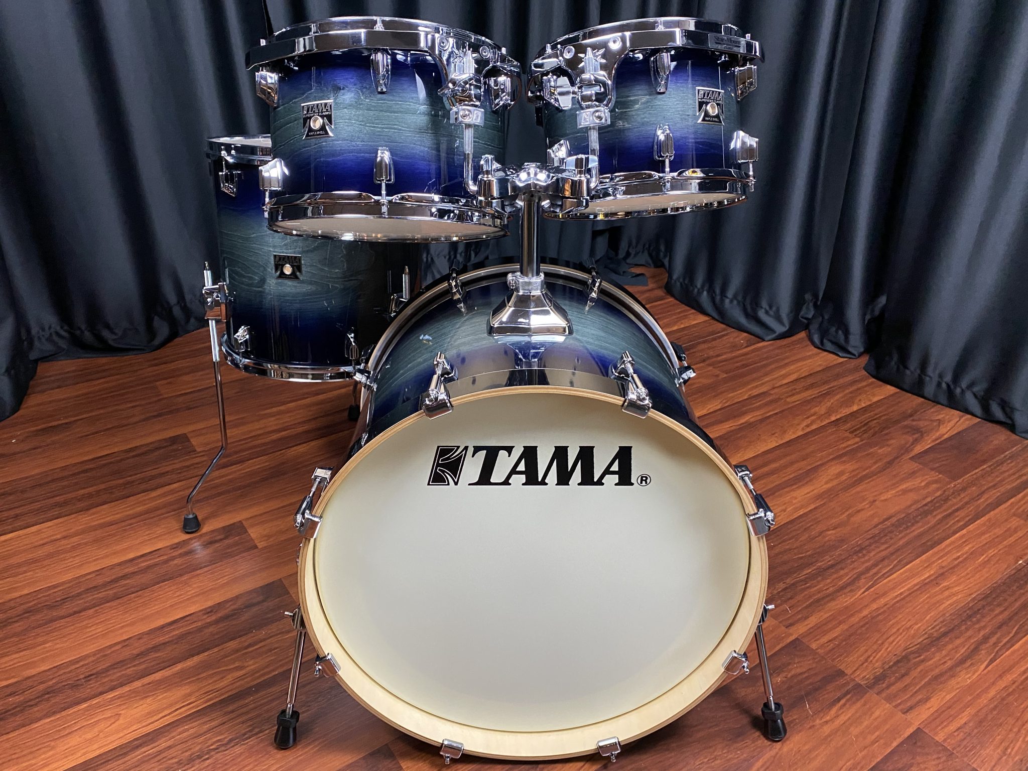 TAMA Superstar Classic Maple Dark Indigo Burst Lacquer 5pc Kit CL52KS DIB Dales Drum Shop 2022