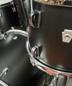 Ludwig USA NeuSonic Downbeat 3pc Cherry / Maple Kit Black Velvet 12, 14, 20 Set 8 Ludwig NeuSonic 3pc Downbeat Drum Set Black Velvet