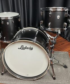 Ludwig USA NeuSonic Downbeat 3pc Cherry / Maple Kit Black Velvet 12, 14, 20 Set 10 Ludwig USA NeuSonic Downbeat 3pc Cherry and Maple Kit Black Velvet 12, 14, 20 Set