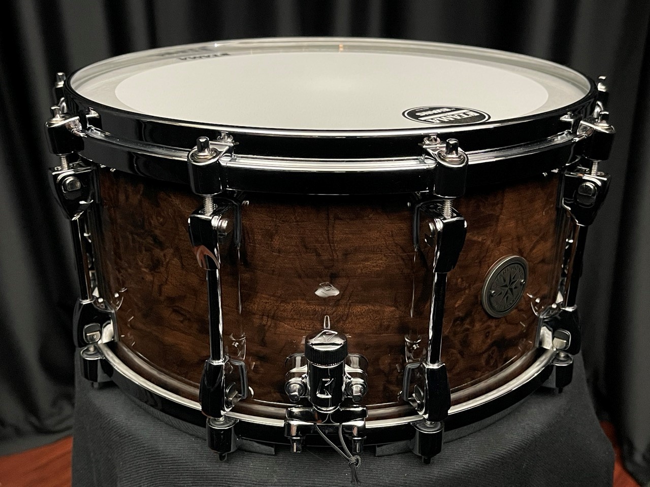 Tama Drums Starphonic Walnut 7x14 Snare Drum PWB147GWB Black Walnut Burl 4 Tama Starphonic Walnut Burl 7x14 Snare Drum Snare Butt
