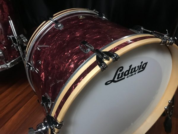Ludwig Classic Maple Ltd. Burgundy Pearl Downbeat 12, 14, 20 kit