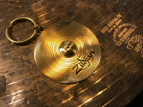 Zildjian Cymbals ZKEYCHAIN Cymbal Keychain Metal 2 in. Cool Drummer Gift