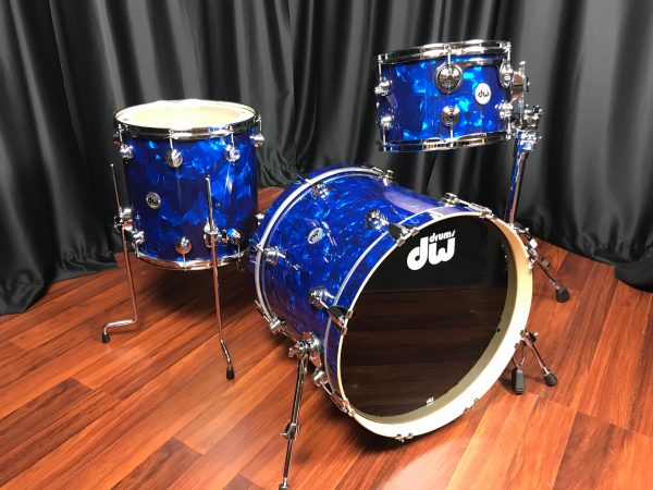 DW Drums Collector’s Series Drum Workshop Pure Maple 333 Blue Moonstone 3pc Kit