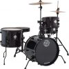 Ludwig Jr. Drum Set Pocket Kit by Questlove Complete w/ Hardware, Cymbals, Throne Black Sparkle
