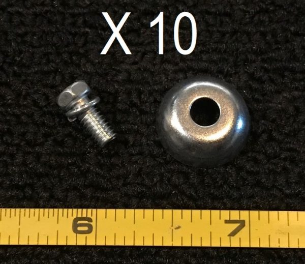 Ludwig Drums Parts 10-pack of P260A 8-32 Lug Mounting Screws and Cup Washers for Metal Shell Snares