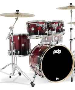 PDP Concept Maple 4pc Set Red and Black Fade Lacquer PDCM20FNRB