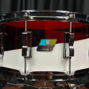 Ludwig Drums USA Vistalite 50th Anniversary Red/White Pattern E 6.5x14 Snare