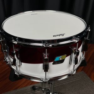 Ludwig Drums USA Vistalite 50th Anniversary Red/White Pattern E 6.5×14 Snare